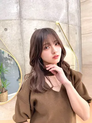 セミロング カラー 韓国ヘア🇰🇷 レイヤー/芝春樹のヘアスタイル