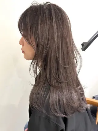 セミロング カラー ヘアアレンジ TOA/天神 カラーモデル募集中のヘアスタイル