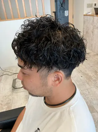 パーマ メンズ メンズ特化/パーマ/ フェードWATARUのヘアスタイル