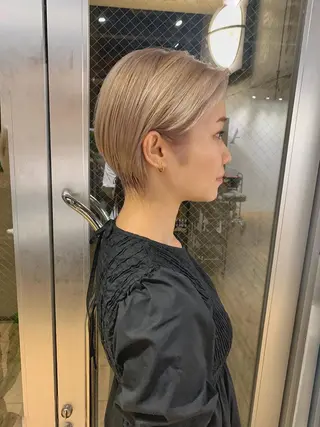 ショート ハイトーンNo.1✨ パーマ✨イマイタツヤのヘアスタイル