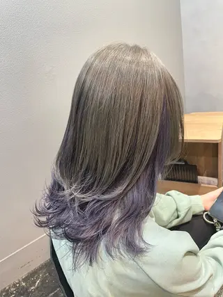 ミディアム カラー 透明感カラー｡:* ナナカ🌦️のヘアスタイル