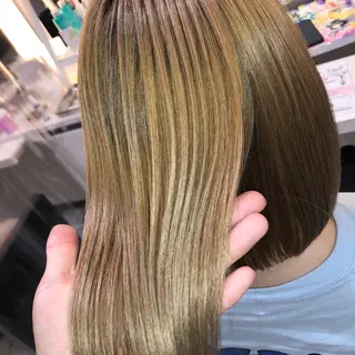 ショート パーマ 安井　昴 💫ブリーチ縮毛矯正のヘアスタイル