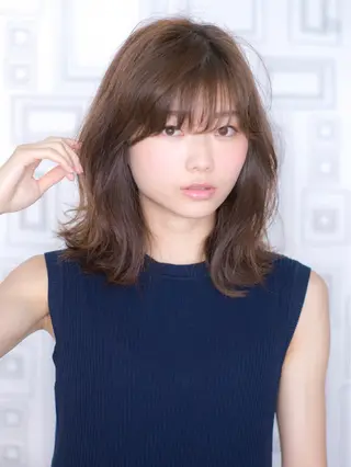ミディアム カラー 骨格診断🍒似合わせ ヘア🍒宮澤瑞穂のヘアスタイル