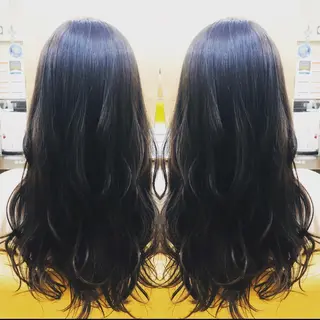 ロング パーマ 地毛風ストレート ⚡️下ノ村柊斗⚡️のヘアスタイル