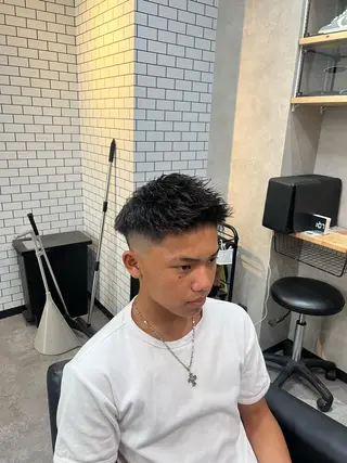 ショート パーマ メンズ メンズカットモデル 募集中❗️福田竜作のヘアスタイル