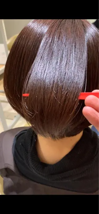 ショート 髪質改善ストレート アオヤギのヘアスタイル