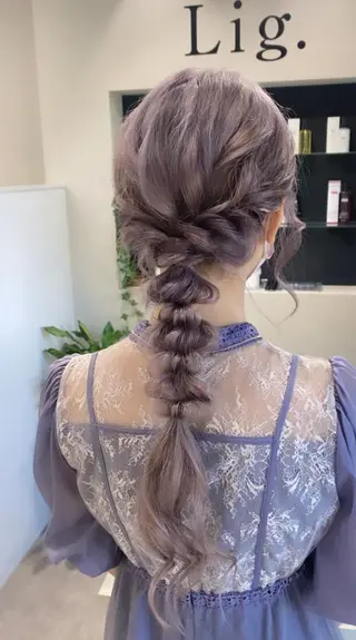 セミロング ヘアアレンジ 🫧【公式】 Lig.横浜🫧のヘアスタイル