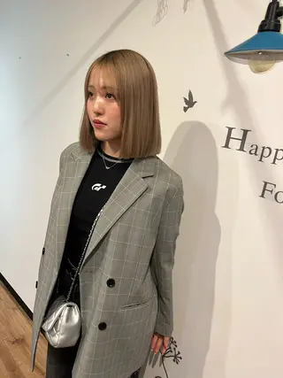 ミディアム カラー ✨ショート/ボブ 縮毛矯正✨アキラのヘアスタイル