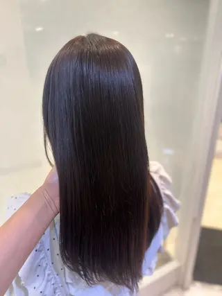 セミロング カラー 艶質改善/縮毛矯正 ササキナツミのヘアスタイル