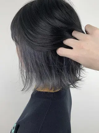 ミディアム カラー marshu  梅田店所属・髪質改善 透明感×韓国風のヘアスタイル