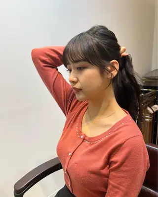 セミロング カラー ヘアアレンジ 顔まわり職人🇰🇷 韓国ヘア/KAITOのヘアスタイル