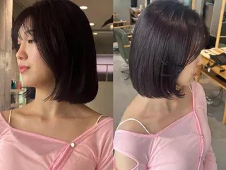 ミディアム ダン/メンズ/ 顔周り×透明感カラーのヘアスタイル