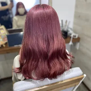 セミロング カラー 💖ブリーチ/暖色 𝐘𝐮𝐢💖のヘアスタイル