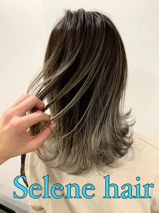 セミロング カラー Selenehair 三条本店のヘアスタイル