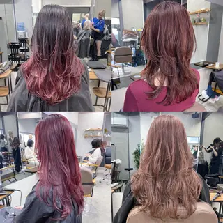 セミロング カラー AiM 大名のヘアスタイル