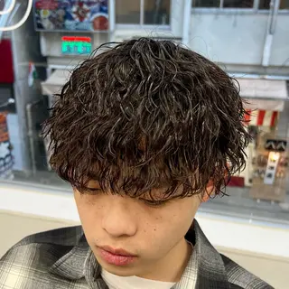 ショート パーマ メンズ メンズカット/波巻き TAKUMAのヘアスタイル