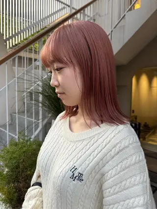 ミディアム カラー 🟠艶ブリーチ/ エクステ🟠りりのヘアスタイル