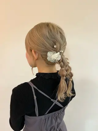 ミディアム ヘアアレンジ メンズパーマ・ 外川生純美ೀ🌝のヘアスタイル