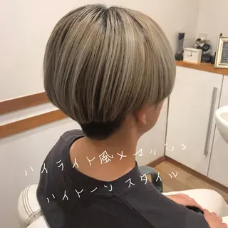 ショート カラー アザマ　ヤスカツ _rosso 川口のヘアスタイル
