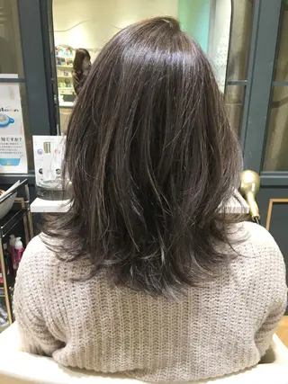 ミディアム セミロング ロング カラー 酸性縮毛矯正のプロ 杉山玲介のヘアスタイル