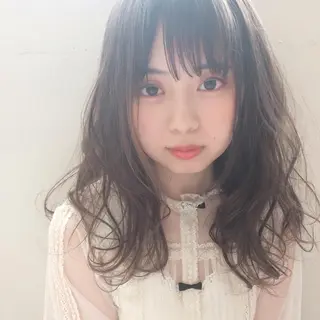 セミロング 髪質改善カラー☆ ヘアアレンジmiyuのヘアスタイル