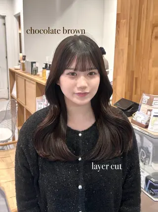 セミロング 韓国ヘア ‎🤍KANA🎀のヘアスタイル