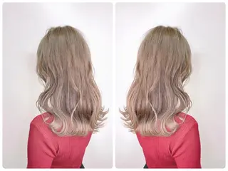 ロング カラー フェザーパーマ/ ダブルカラー/藤田のヘアスタイル