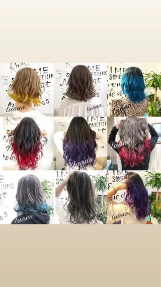 セミロング エクステ・髪質改善・ ブリーチ・吉田大介のヘアスタイル