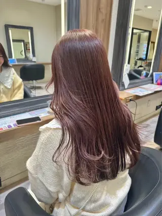 ロング カラー 赤み消しカラー🌱 YUZUKI🫧のヘアスタイル