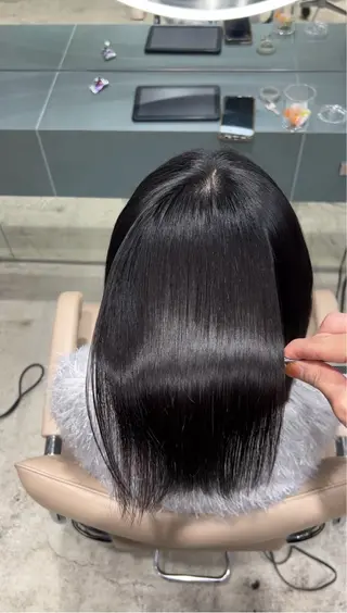 ミディアム ✨髪質改善 縮毛矯正 艶髪 立川美容室✨のヘアスタイル