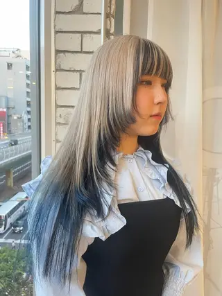 ロング カラー 艶ハイトーン👑♡ NATSUKIのヘアスタイル