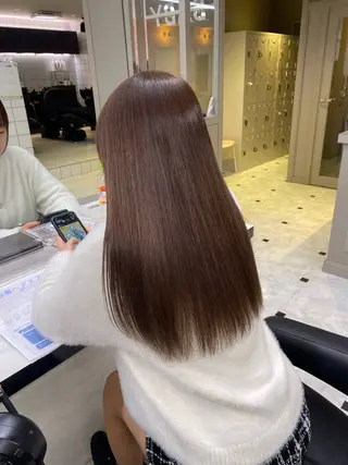 カラー 韓国ガーリー🤍暖 色カラー🤍misaのヘアスタイル