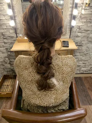 セミロング ヘアアレンジ hair make  Lucciのヘアスタイル