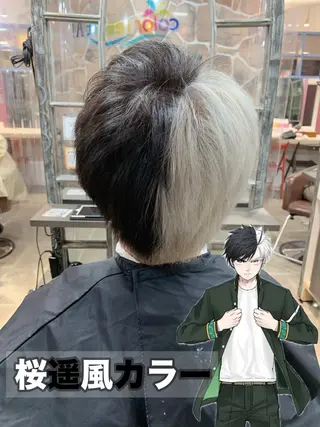 カラー メンズ ヲタク美容師 店長　上原のヘアスタイル