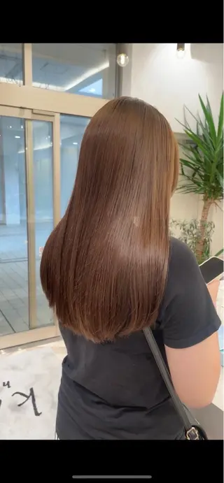 ロング カラー グレージュ┆うる艶 ┆ゆうはのヘアスタイル