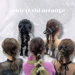 ロング ヘアアレンジ JUNSHIN🦋 ヘアセット／カラーのヘアスタイル