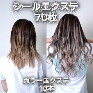 ミディアム カラー パーマ ヘアアレンジ 推し活専用 【派手髪】飯野ゆかりのヘアスタイル