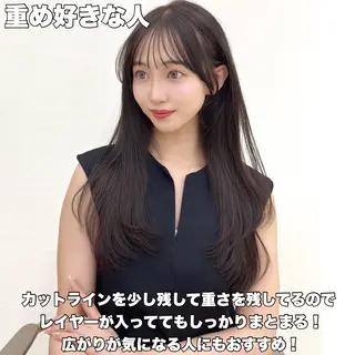 ロング レイヤーカット/ 顔まわり/アオイのヘアスタイル