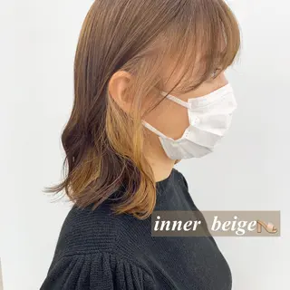 ミディアム カラー ヘアアレンジ レイヤー×グレージュ /ピンク🩷mioのヘアスタイル