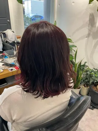 ミディアム インナーカラー/艶髪 カラー/karinのヘアスタイル
