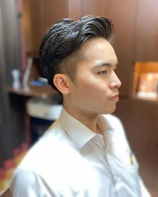 ミディアム メンズ TRAD  BARBER STYLE Ⅱ所属・💈二子玉川メンズ カット木村海斗💈のヘアスタイル