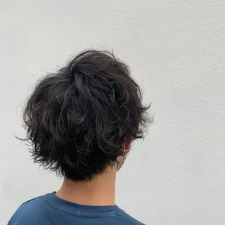 ショート パーマ メンズ 〽️magico/ ウルフDaiki〽️のヘアスタイル