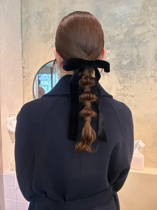 セミロング ヘアアレンジ karin🌛ボブ /オリーブベージュのヘアスタイル