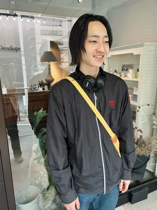 ミディアム 千葉 郁也のヘアスタイル