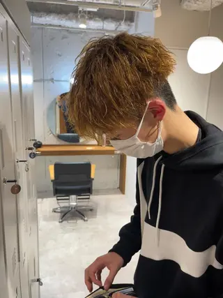 パーマ メンズ 店長 MANAMI /ブリーチ/骨格ボブのヘアスタイル