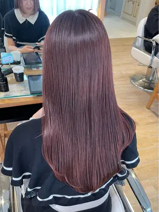 セミロング カラー ヘアアレンジ ハイトーンピンク🍑 ブリーチ🍑RINAのヘアスタイル