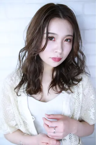 ミディアム カラー パーマ ヘアアレンジ メンズ キッズ ネイル マツエク・マツパ premier modelsのヘアスタイル