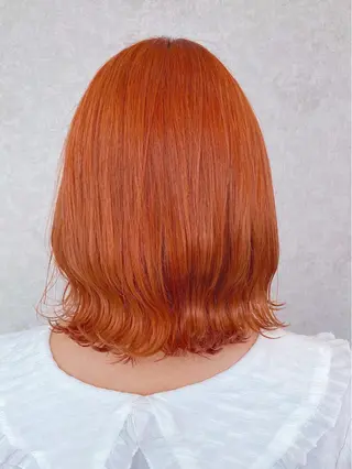 ミディアム カラー 浦口友華 ♡  暖色系カラーのヘアスタイル