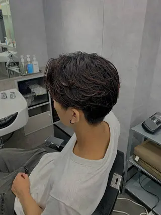 ミディアム パーマ メンズ 💈メンズ特化💈 barberコウヨウのヘアスタイル