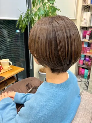 ショート カラー 桜木町2分/くびれ /ボブ/ナチュラルのヘアスタイル
